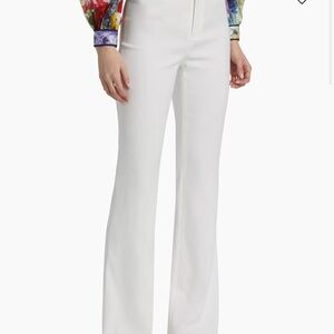 NWT Alice + Olivia Women's Pants Off-White Size 0 Andrew Bootcut